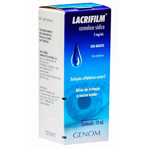 Lacrifilm 5mg/ml Solução Oftálmico Gotas 10ml