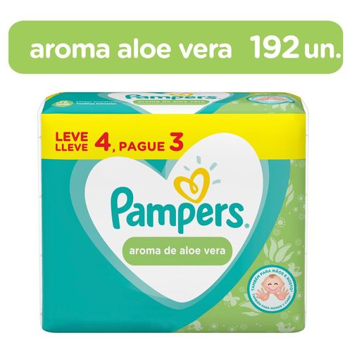 Lenço Umedecido Pampers Aloe Vera L4P3 – 196 unidades