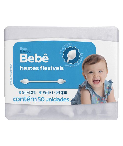 Haste Flexivel Bem Basico Bebe 50 Unid