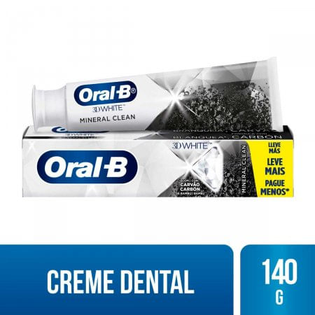 Creme Dental Oral-B 3D White  com Flúor Mineral Clean - 140g