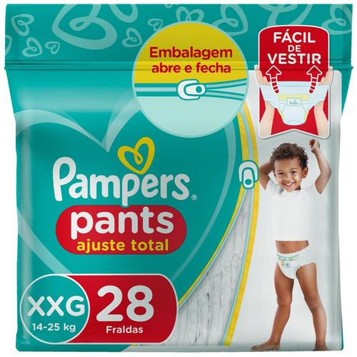 Fralda Pampers Pants Ajuste Total XXG – 28 Unidades
