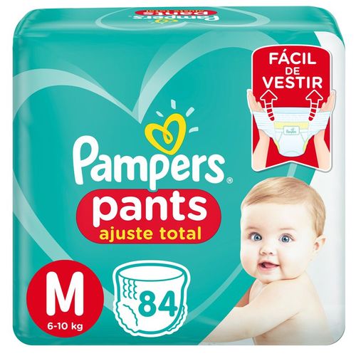 Fralda Pampers Pants Ajuste Total M – 84 Unidades