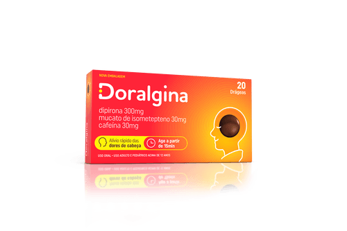 Doralgina - Analgésico - 20 drágeas