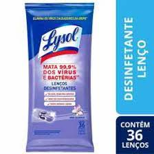 Lenço Umedecido Desinfetante Brisa da Manhã Lysol Pacote 36 Unidades