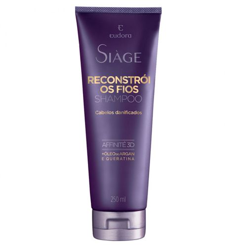 Shampoo Eudora Siàge Reconstrói os Fios Bisnaga 250ml