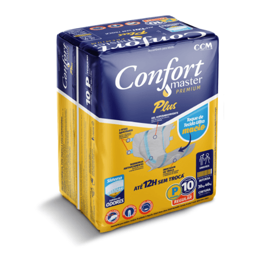 Fralda Geriátrica Premium P Confort Master com 10 unidades