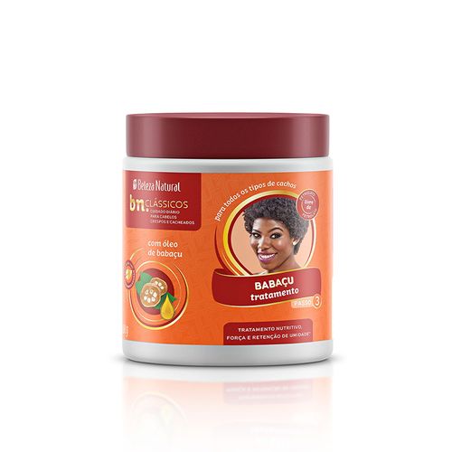Creme de Tratamento Babacu 500g Beleza Natural para Cacheados e Crespos