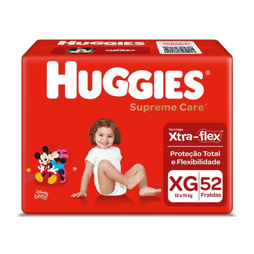 Fralda Huggies Supreme Care XG - 52 unidades