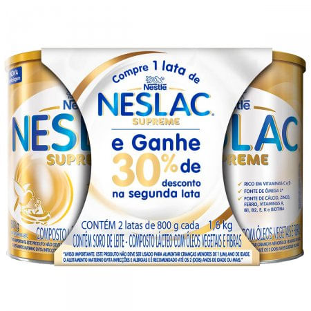 Kit Comp Lacteo Neslac Supreme 800G+30% Descon 2A Un