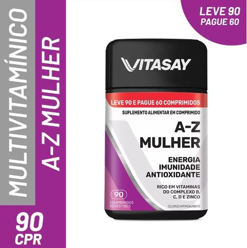 Suplemento Vitamínico Vitasay A-Z Mulher Hypera 90 Comprimidos