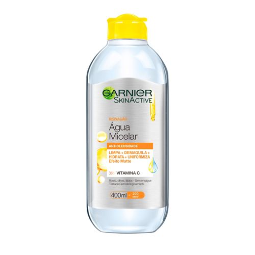 Água Micelar Garnier SkinActive Antioleosidade Vitamina C, 400ml