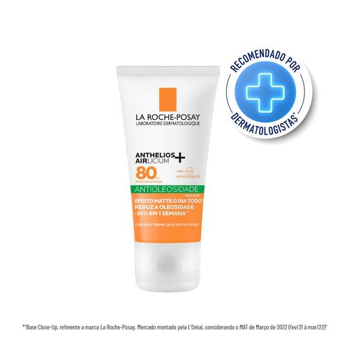 Protetor Solar Facial Anthelios Antioleosidade FPS80 Sem Cor - 40g