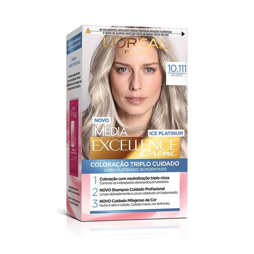 Tinta de Cabelo Imedia Excellence Ice Platinum 10.111 Louro Flerte