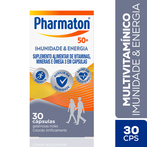POLIVITAMÍNICO PHARMATON® 50+ IMUNIDADE E ENERGIA 30 CÁPSULAS