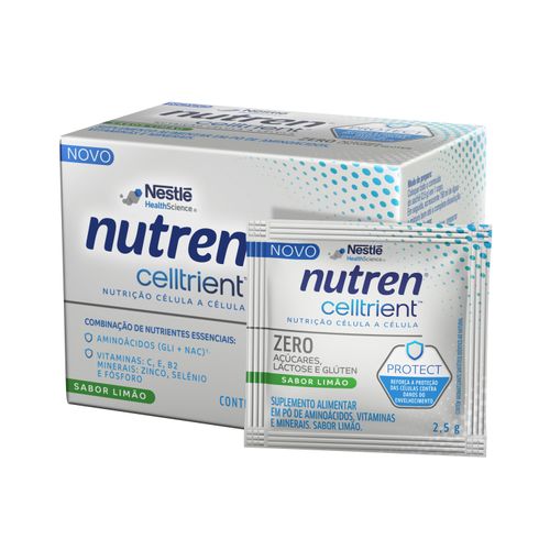 Complemento Nutren Celltrient Protect Sabor Limão 75g - 30 Sachês