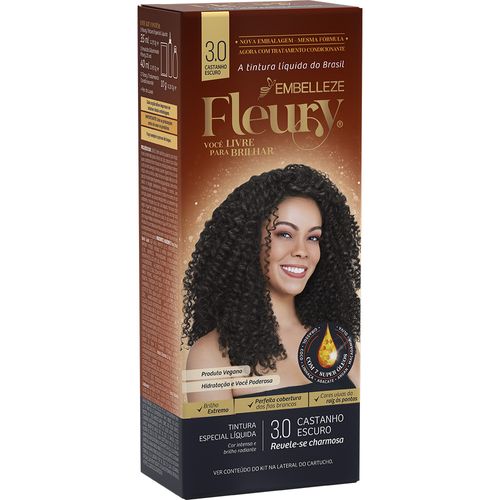 Tintura Fleury 3.0 Castanho Escuro - Fleury
