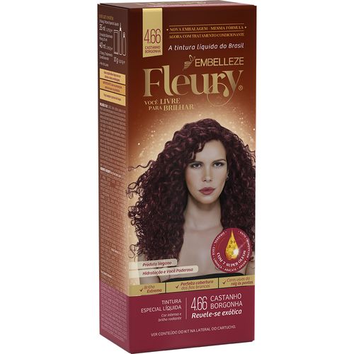 Tintura Fleury 4.66 Castanho Borgonha - Fleury