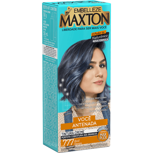 Tinta de Cabelo Maxton Você Mais Antenada Azul Denim .777 KIT ECONOMICO