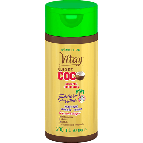 Shampoo Vitay Óleo de Coco 200ML