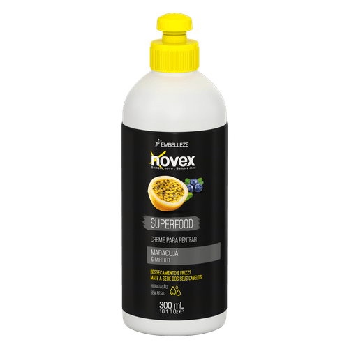 Creme para Pentear Novex Superfood Maracujá e Mirtilo 300ML