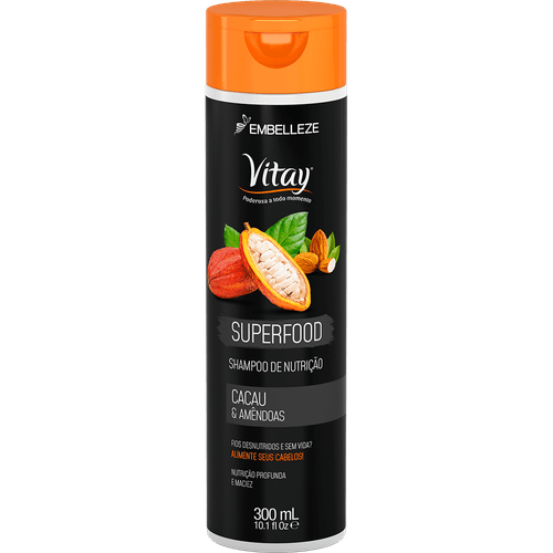 Shampoo Vitay Superfood Cacau e Amêndoas 300ML
