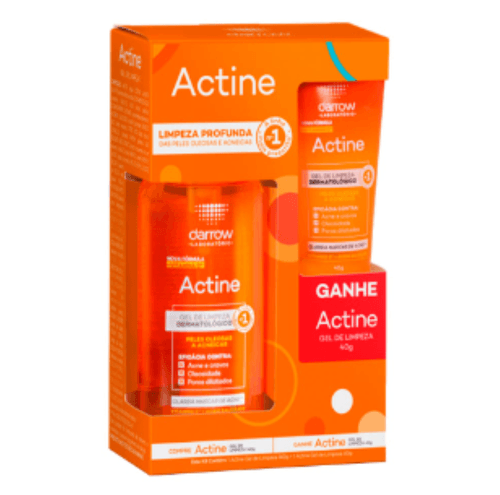 Kit Gel de Limpeza Facial Darrow Actine 140g + 40g