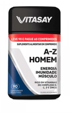 Suplemento Multivitamínico Vitasay A-Z Homem 90 cápsulas