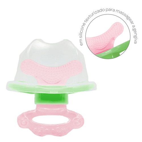 Mordedor Massageador de Gengiva Buba Rosa - 1 unidade