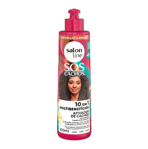 Ativador de Cachos SOS Cachos 10 em 1 Salon Line - 300ml