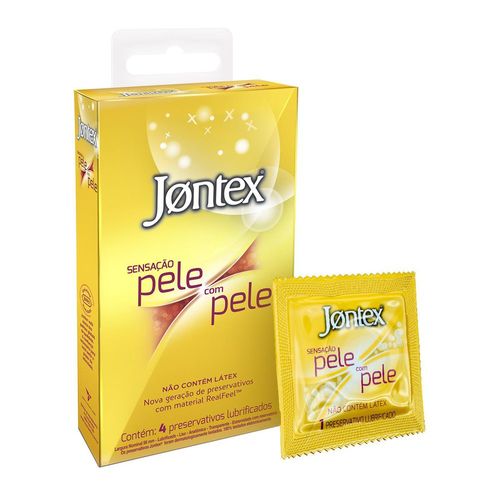 Preservativo  Jontex Sensação Pele com Pele - 4 Unidades