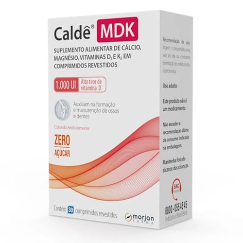 Suplemento Alimentar Caldê MDK 1.000UI 30 comprimidos revestidos