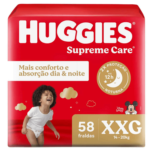 Fralda Huggies Supreme Care XXG - 58 unidades