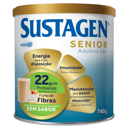 Sustagen Senior 50+ Sem Sabor - 740g