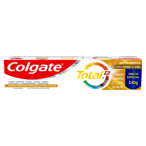 Creme Dental Antitártaro Colgate Total 12 Caixa 140g