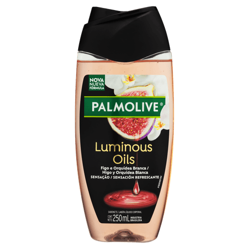 Sabonete Líquido Figo e Orquídea Branca Palmolive Luminous Oils Frasco 250ml