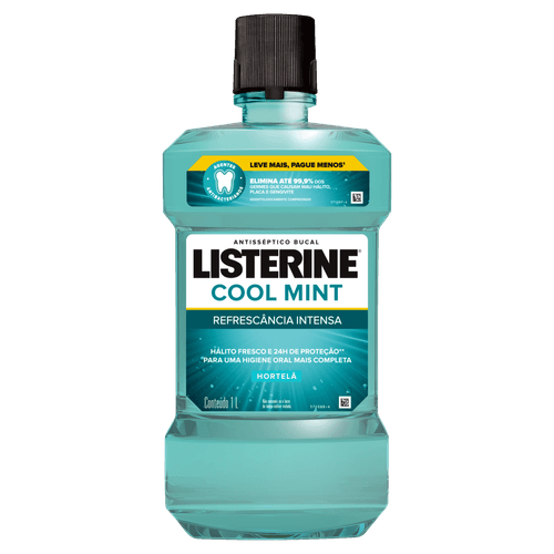 Enxaguante Bucal Hortelã Listerine Cool Mint Frasco 1l Leve Mais Pague Menos