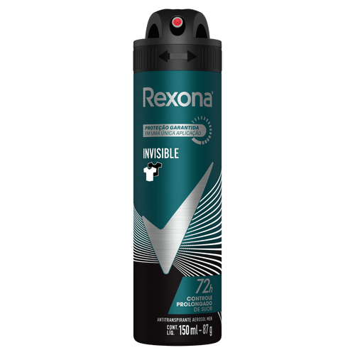 Antitranspirante Aerossol Invisible Rexona Men 150ml Spray