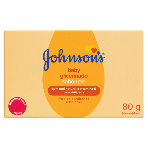 Sabonete Barra Glicerinado Johnson's Baby Caixa 80g
