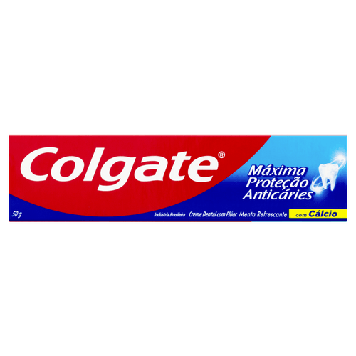 Creme Dental Menta Refrescante Colgate Máxima Proteção Anticáries Caixa 50g