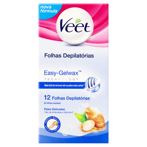 Cera Fria Corporal Veet Pele Delicada Com 12Un - Veet
