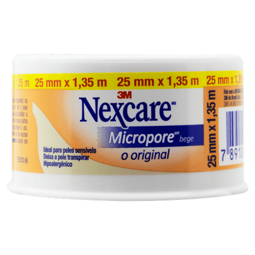 Fita Micropore Bege Nexcare 25mm x 1,35m