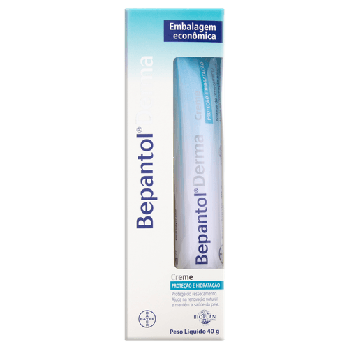 Creme Proteção e Hidratação Corporal sem Perfume Bepantol Derma Caixa 40g Embalagem Econômica