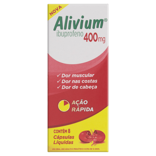 Alivium 400mg  Caixa 8 Cápsulas Líquidas