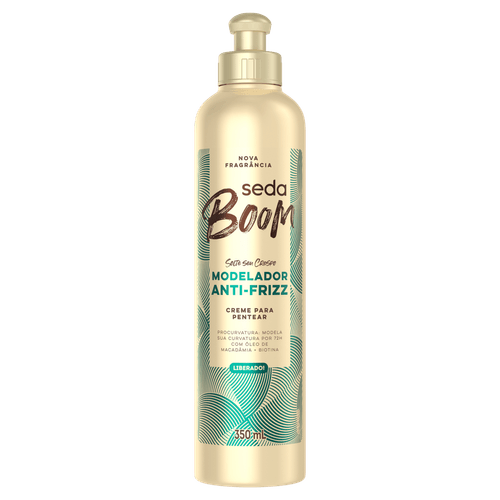 Creme para Pentear Seda Boom Modelador Antifrizz Frasco 350ml