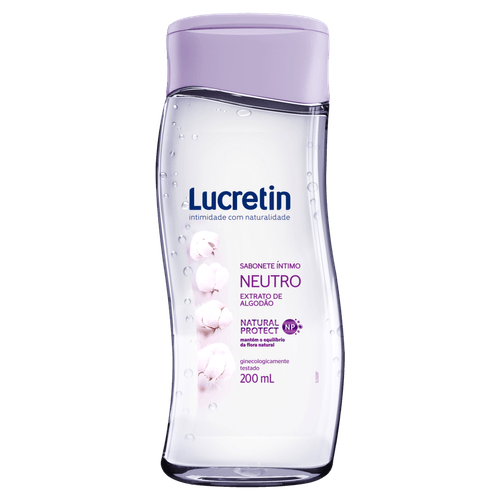 Sabonete Líquido Íntimo Neutro Lucretin Frasco 200ml