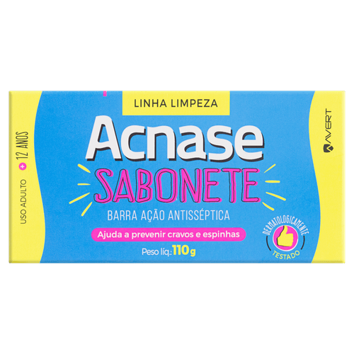 Sabonete Barra Ação Antisséptica Hidratante 110g Acnase