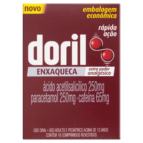 Doril Enxaqueca Cosmed Caixa 18 Comprimidos Revestidos