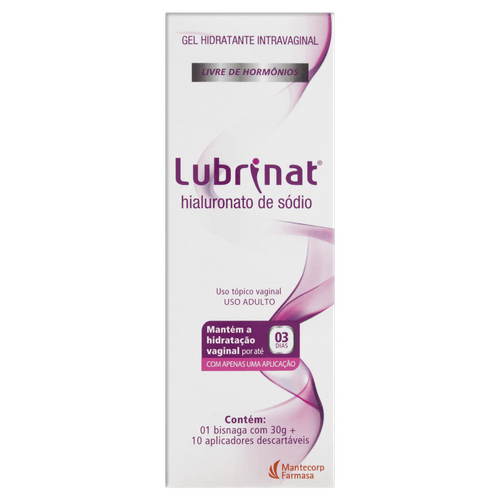 Gel Hidratante Intravaginal Lubrinat Caixa 30g + 10 Aplicadores Descartáveis