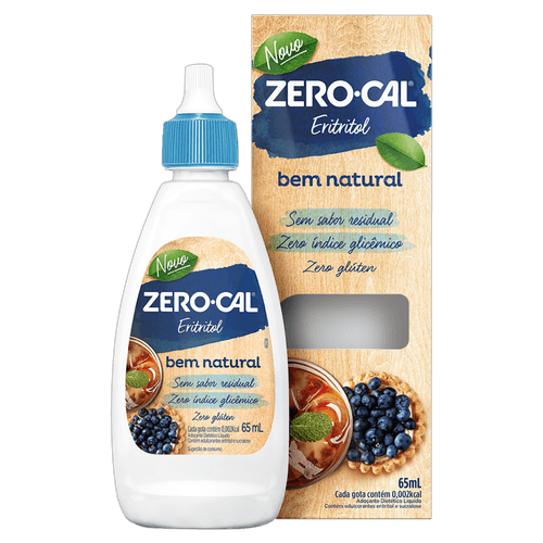 Adoçante Líquido Eritritol Zero Cal Caixa 65ml