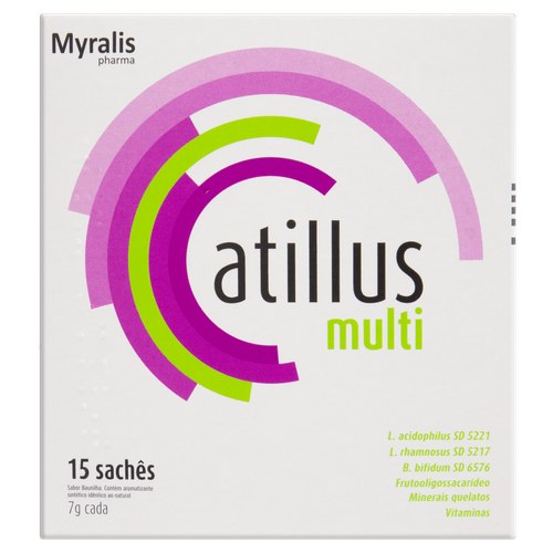 Suplemento Pó Baunilha Atillus Multi Caixa 15 Sachês de 7g Cada